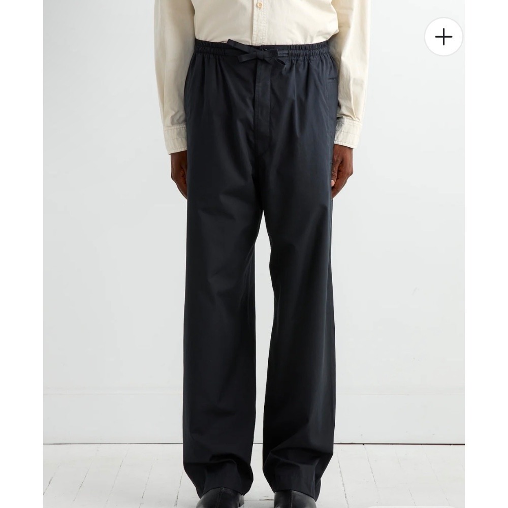 LEMAIRE‎ Taekwondo Trousers Men Cotton Elastic Waist Black NWT Sz 50